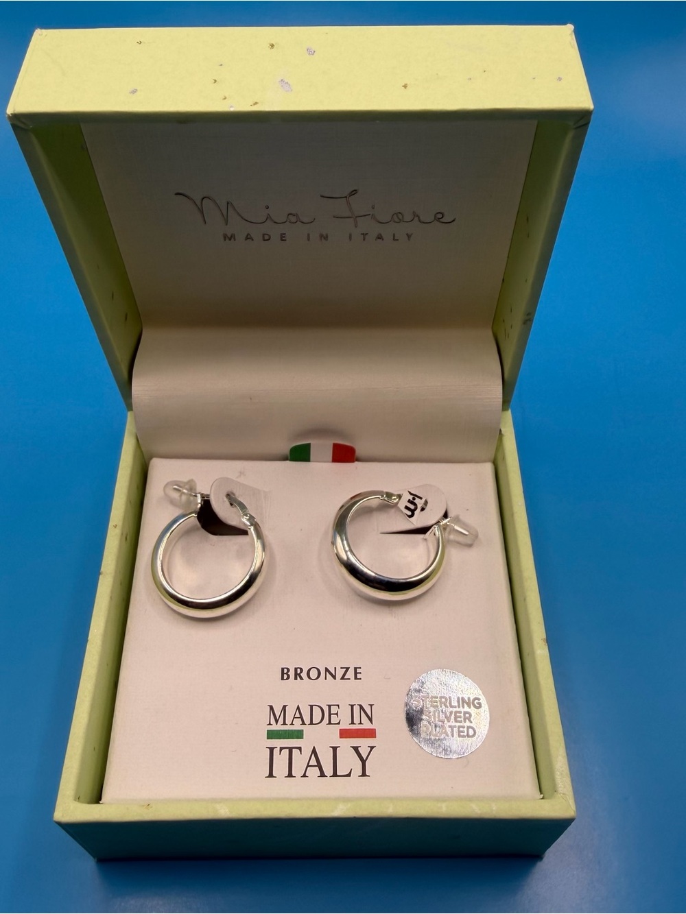 Mia Fiore Men’s Sterling Silver-Plated Hoop Earrings - Silver